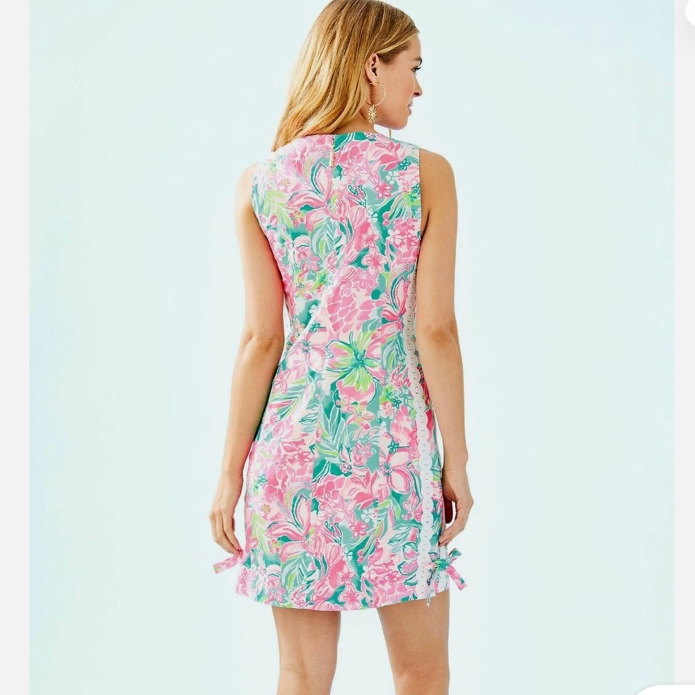 Lilly Pulitzer Mila Stretch Shift Dress, Size 0 Pink - Picture 4 of 15